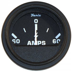 Faria AP0526 Faria Heavy-duty 2 Ammeter (60-0-60) - Black