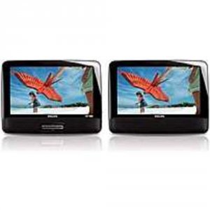 Philips PD9012 9-inch Lcd Dual Screen Portable Dvd Player - Black