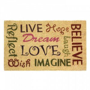 Summerfield 10017673 Inspiring Words Welcome Mat - Rubber Coir