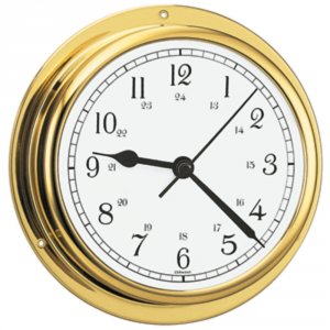 Barigo 611MSAR Viking Series Quartz Ships Clock - Brass Housing - 5 Di