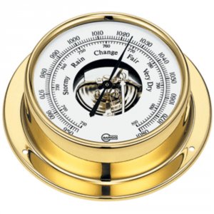 Barigo 183MS Tempo Series Ships Barometer - Brass Housing - 3.3 Dial