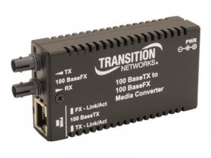 Transition M/E-TX-FX-01(SC)-NA Stand-alone Mini Fast Ethernet Media Co