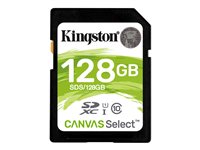 Kingston SDS/128GB Memory  128gb Sd Card Canvas Select 80mbs Read 10mb