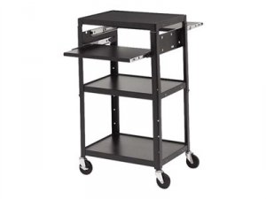 Bretford A2642DNS-E5 Adjustable Av Cart With Two Slide Out Accessory S