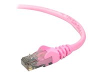 Belkin A3L980-03-PNK-S 3ft Cat6 Snagless Patch Cable, Utp, Pink Pvc Ja