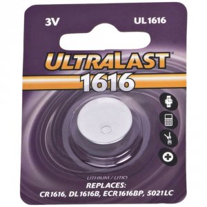 Ultralast UL1616 (r)   Cr1616 Lithium Coin Cell Battery