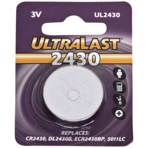 Ultralast UL2430 Cr2430 Lithium Coin Cell Battery - 3v Power