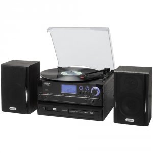 Jensen RA50285 3-speed Stereo Turntable Cd Recording System With Casse