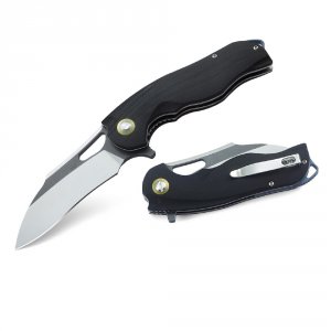 Bestech BG08A-2 Bestech Rhino Folder 3.625 In Gray Satin Plain Black G