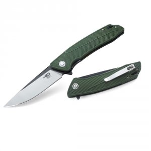 Bestech BG09B-1 Bestech Spike Folder 3.75 In Plain Green Nylon Handle