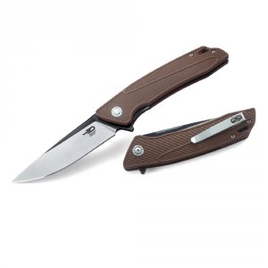 Bestech BG09C-1 Bestech Spike Folder 3.75 In Plain Beige Nylon Handle