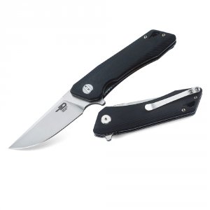 Bestech BG10A-2 Bestech Thorn Folder 4.3 In Stonewash Plain Black G-10