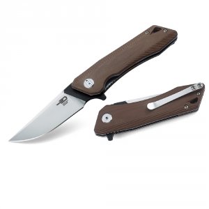 Bestech BG10C-1 Bestech Thorn Folder 4.3 In Satin Plain Beige G-10 Han