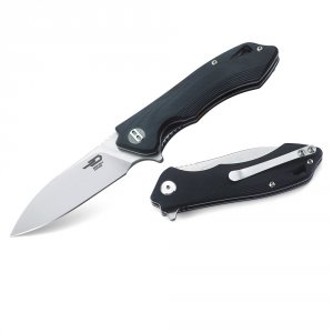 Bestech BG11A-2 Bestech Beluga Folder 4.3 In Stonewash Plain Black G-1