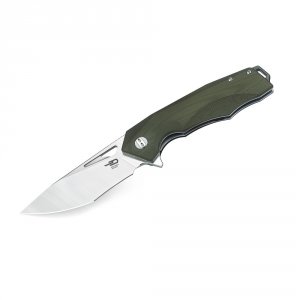 Bestech BG14B-1 Bestech Toucan Folder Sw-satin Plain Green G-10 Handle