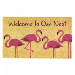 Summerfield 10018557 Flamingo Family Welcome Mat