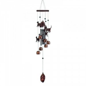 Summerfield 10018630 2634; Bronze Cats Wind Chimes