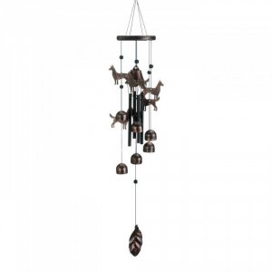 Summerfield 10018631 2634; Bronze Dogs Wind Chimes