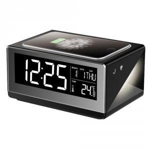 Boytone BT-12B Bt-12b Fast Wireless Charging Digital Alarm Clock With 