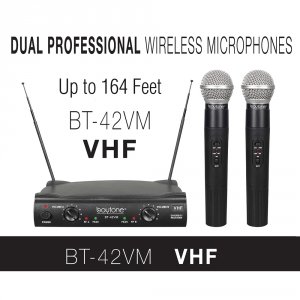 Boytone BT-42VM Bt-42vm Dual Channel Wireless Microphone System - Vhf 