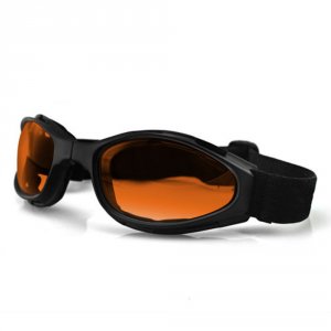 Bobster BCR003 Crossfire Small Folding Goggles Anti-fog Amber Lens