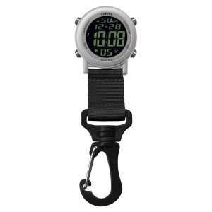 Dakota 28812 Digital Backpacker Carabiner Clip Watch Silver