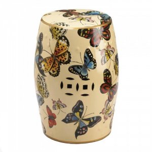 Accent 10018737 Butterflies In Flight Decorative Stool