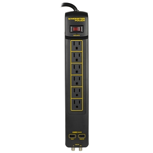 Monster 123062 Power Gold 600 Avu+ 1080 Joules 120v 6-outlet Surge Pro