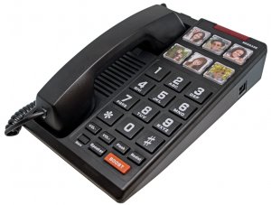 Cetis SCI-H3000-BK Big Button 6-photo Analog Speakerphone