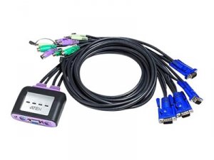 Aten CS64A 7year Warranty  4-port Kvm Wcables Built-in And Audio, Ps2