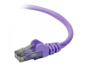 Belkin A3L980-06-PUR-S 6ft Cat6 Snagless Patch Cable, Utp, Purple Pvc 