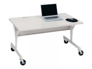 Bretford 3518-GMQ Adj Work Ctr Table With Casters Gray