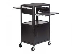 Bretford CA2642DNSE Adjustable Av Cabinet Cart With Two Slide Out Acce