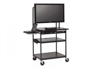 Bretford FP42UL-P5BK Flat Panel Wide Body Tv Cart For 26inch-42inch Mo