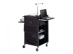 Bretford TCP23FF-BK Multimedia Cart Pal, Incl Elec, Hard Rub