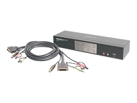 Iogear GCS1204 4 Port Dual Link Dvi Kvmp With 21 Audio