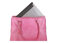 Mobile MEMCXS Komen Milano Tote Carrying Case 154 Nb Faux Croc Pink