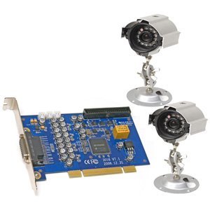 Digi QSDT42DPCRC Q See 4ch Real Time Pci Dvr Card H264 W 2 Color Ccd C