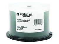 Verbatim 94798 Cd-r, , 700mb, 52x, Silver Inkjet Printable, 50pk Spind