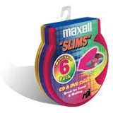 Maxell 190082 Cd Storage Case, Slims, Color, 6pk