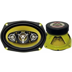 Pyle PLG69.8 Speaker 6x9 8-way  Gear 500watts; Yellow Basketcone