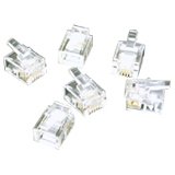 C2g 27558 Rj11 6x4 Modular Plug For Flat Stranded Cable - 50pk