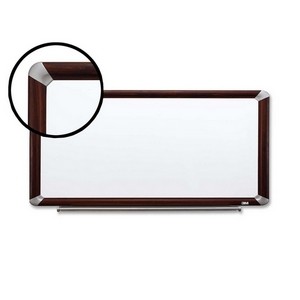 3m P9648FMY Porcelain Dry Erase Board 96x48 Full Mahogany Finish Frame