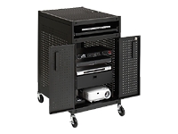 Bretford TC15SAFF-BK Projector Cab Cart Welded 4 Outlet Electric Black