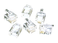 C2g 27557 Rj11 6x4 Modular Plug For Flat Stranded Cable - 25pk