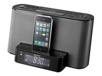 Sony ICFCS10IPBLK Speakers Dock Clock Radio For Ipod Iphone