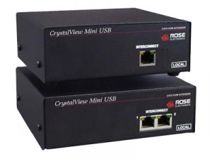 Rose CRK-M2U2V Crystalview Mini Cat5 Usb Kvm Extendermini Usb Dual Loc