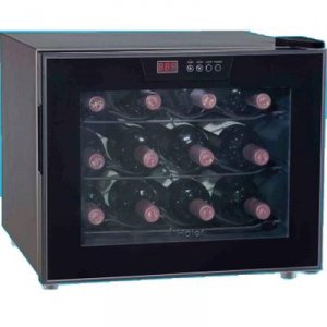 Haier HVUE12ABB 12 Bottle Wine Fridge W Led