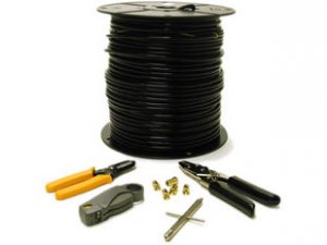 C2g 29836 Cables To Go 500ft Rg6 Quad Shield Coaxial Cable Kit