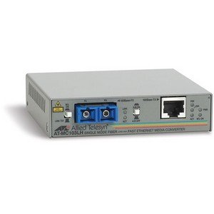 Allied AT-MC103LH-60 100tx Rj 45 To100fx Sc Smf 40km Media Converter